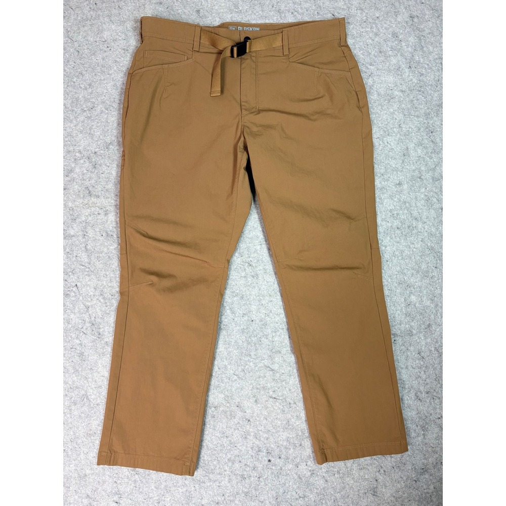 Alaskan Hardgear Pants Mens 38x30 Brown Excellent Relaxed Fit Integrated Belt